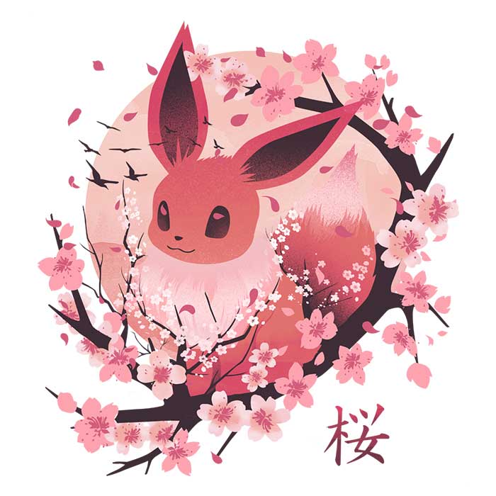 Cozy Sakura Eevee-themed Fleece Blanket for Comfort and Warmth