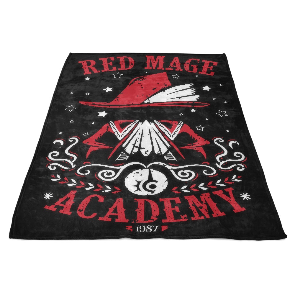 Red Mage Academy Premium Fleece Blanket for Cozy Moments