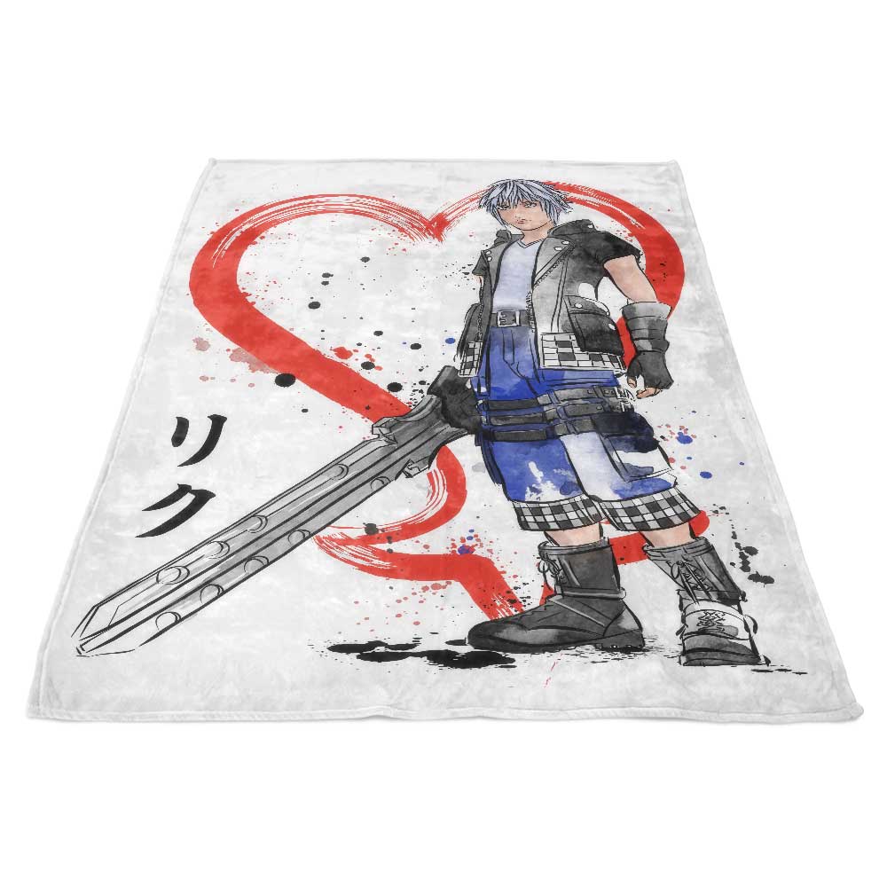 Watercolor Keyblade Wielder Themed Fleece Blanket for Cosy Comfort