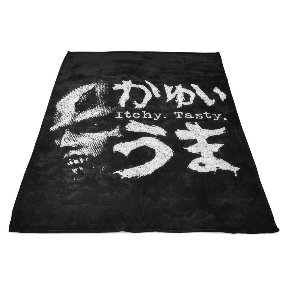 Comfortable and Soft Demonigote Itchy Tasty Z Fleece Blanket