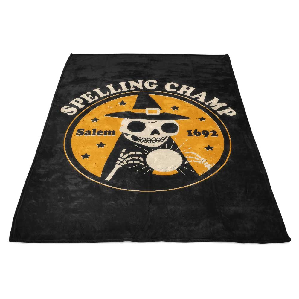 Ultra - Soft Fleece Blanket: The Spelling Champ Edition