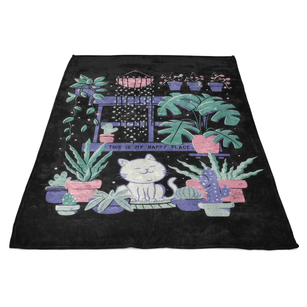 Cozy Happy Place Polyester Fleece Blanket for Ultimate Comfort