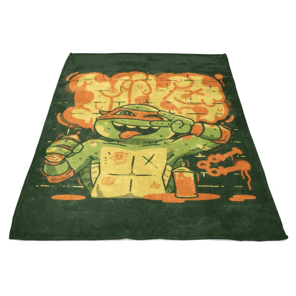 Mikey Mayhem - Cozy Polyester Fleece Blanket by Fitas Artwork