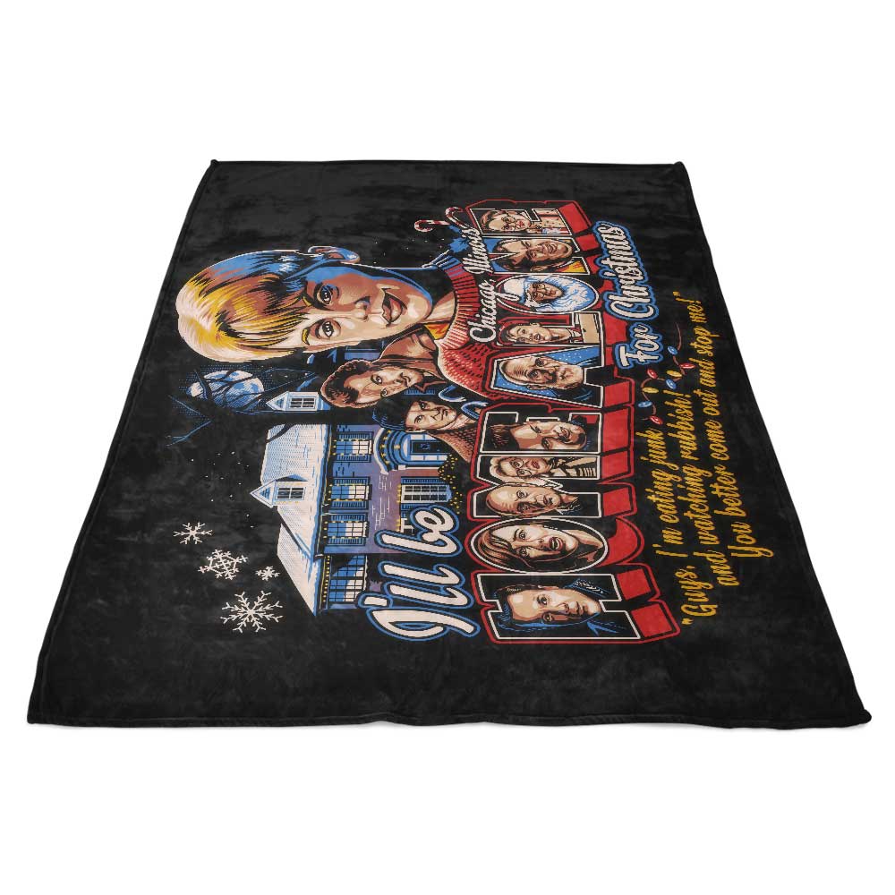 Comfortable 'Eating Junk and Watching Rubbish' Fleece Blanket for Cozy Moments
